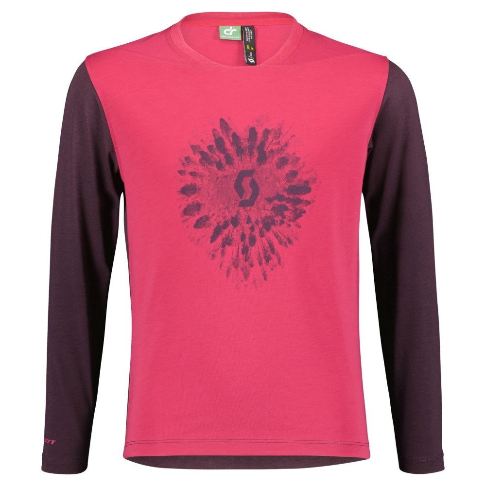 Maillot Jr Trail 20 Dri Ls Carmine Pink/Dark Purple