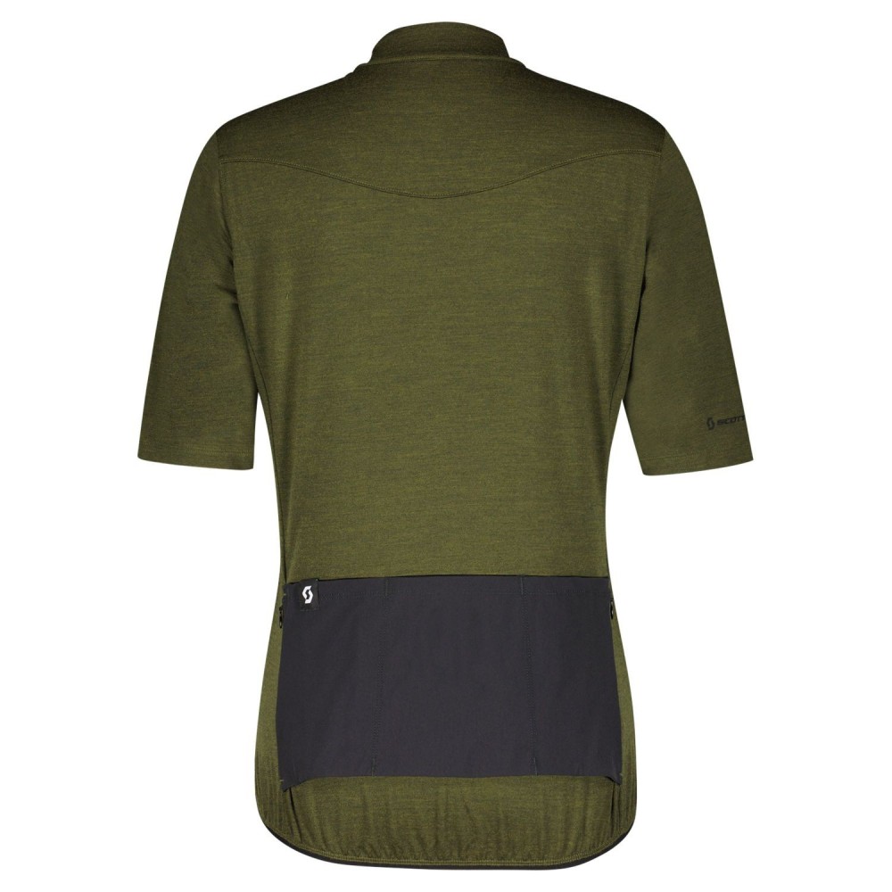 Maillot Ms Gravel Merino Ss Fir Green/Black 2