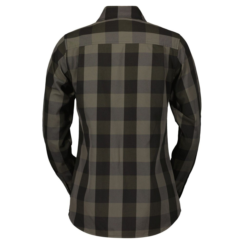 Maillot Ws Trail Flow Check Ls Fir Green/Black 2