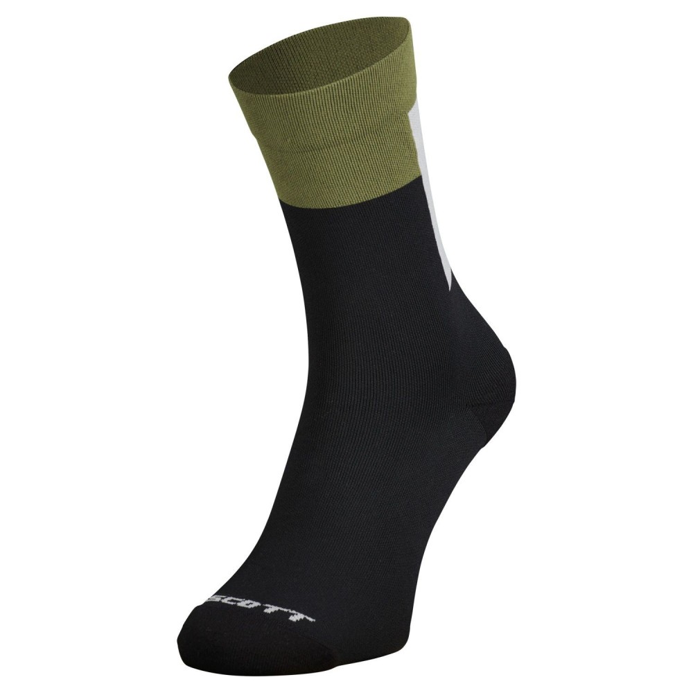 Calcetín Block Stripe Crew Black/Fir Green | Tienda oficial Scott
