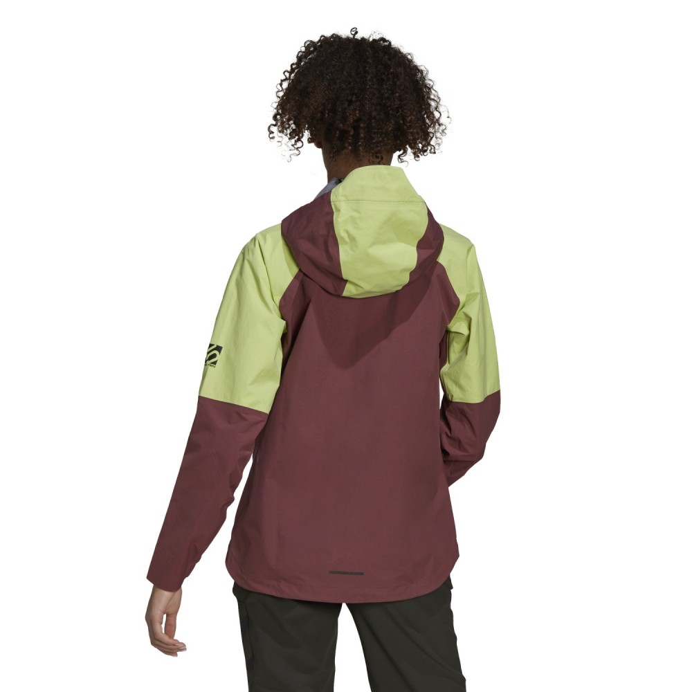 Chaqueta Con Capucha W 5.10 Rain Quiet Crimson/Pulse Lime Five Ten 2