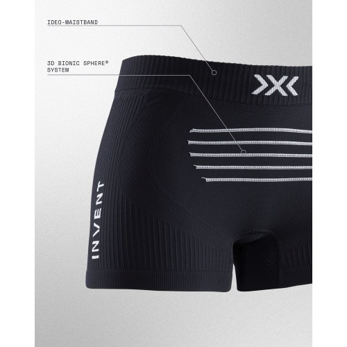 Boxer Mujer X-Bionic Invent 4.0 Black Melange – Ropa Interior Técnica