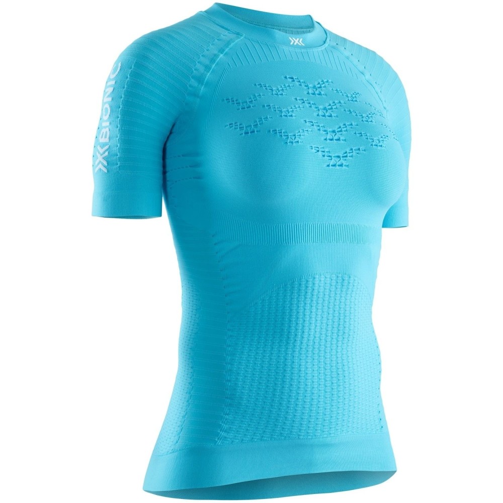 Camiseta M/C Effektor G2 Run Mujer Effektor Tuquoise/Arctic White