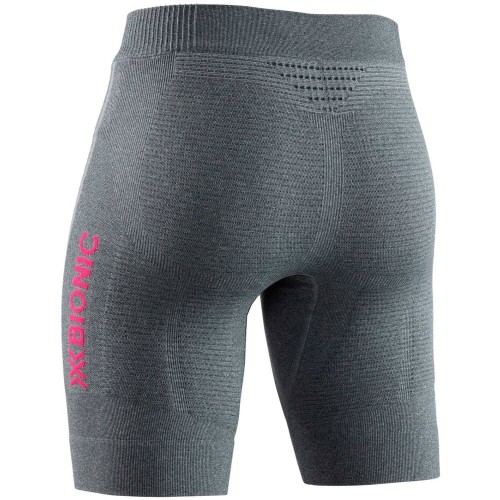 Malla Corta X-Bionic Invent Run Speed Mujer Dolomite Grey Melange/Neon Flamingo
