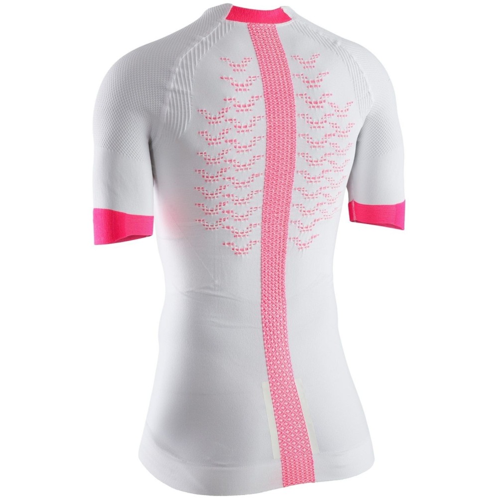 Camiseta M/C The Trick G2 Run Mujer Arctic White/Neon Flamingo 2