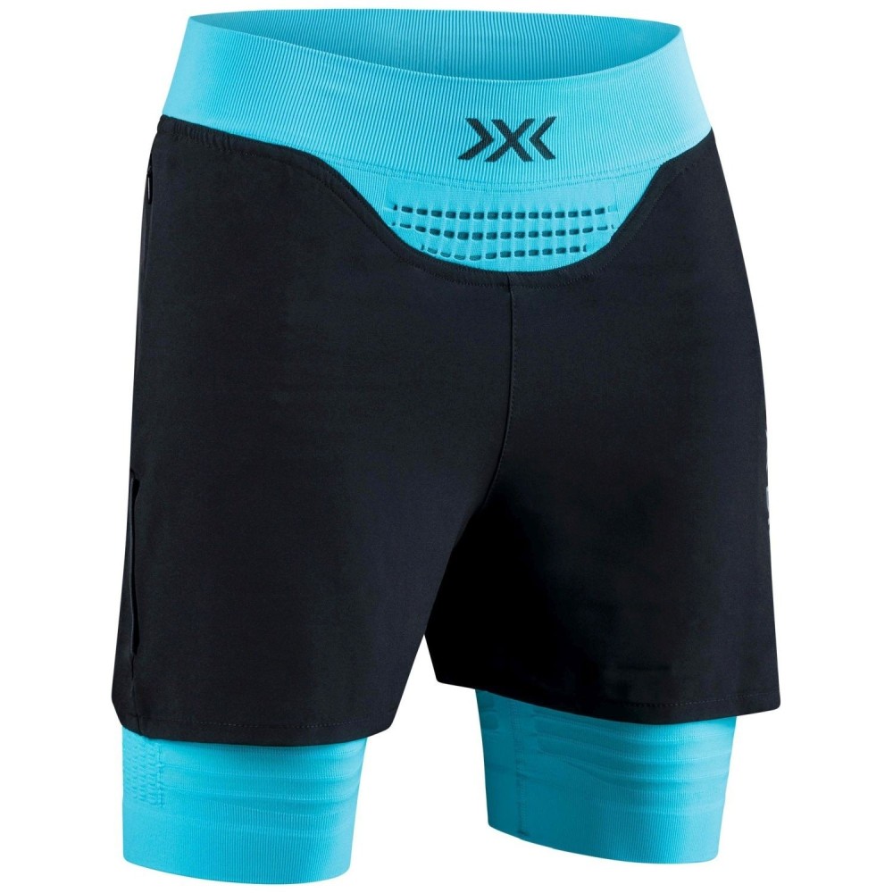 Malla Corta Effektor 4d Running Streamlite Mujer Black/Effektor Turquoise