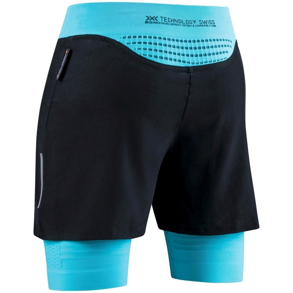 Malla Corta Effektor 4d Running Streamlite Mujer Black/Effektor Turquoise 2