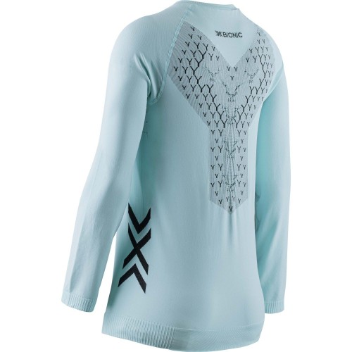 Camiseta X-Bionic M/L Twyce Run Mujer Clearwater/Black