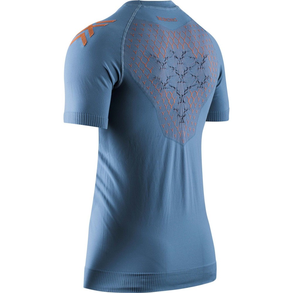 Camiseta M/C Twyce Run Hombre Mineral Blue/Orange 2